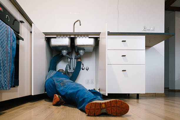 Professional Plumbing technician working in New Lothrop, MI